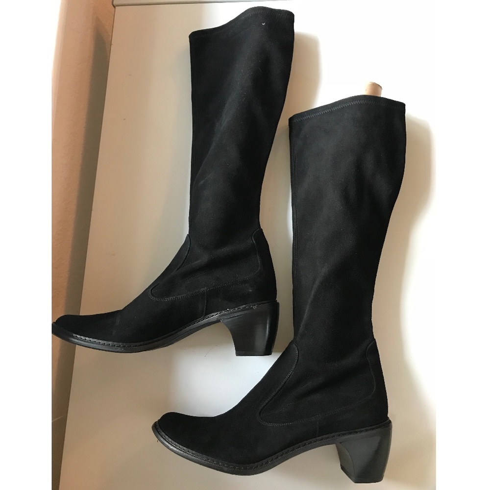 Stuart Weitzman Suede Stretch Riding Boots